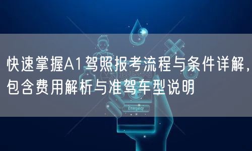 快速掌握A1驾照报考流程与条件详解，包含费用解析与准驾车型说明