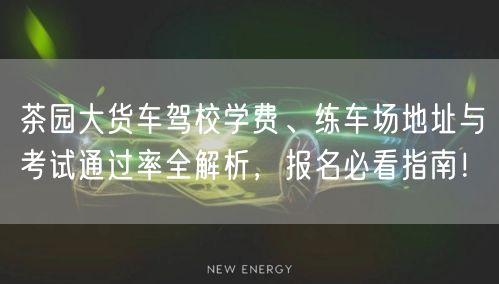 茶园大货车驾校学费、练车场地址与考试通过率全解析，报名必看指南！