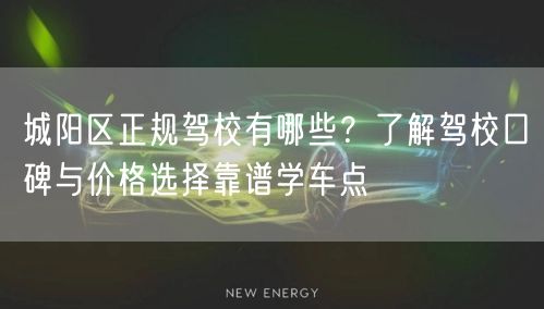 城阳区正规驾校有哪些？了解驾校口碑与价格选择靠谱学车点