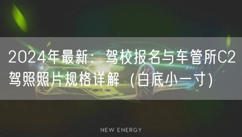 2024年最新：驾校报名与车管所C2驾照照片规格详解（白底小一寸）