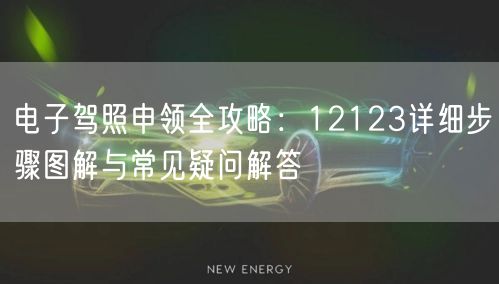 电子驾照申领全攻略:12123详细步骤图解与常见疑问解答