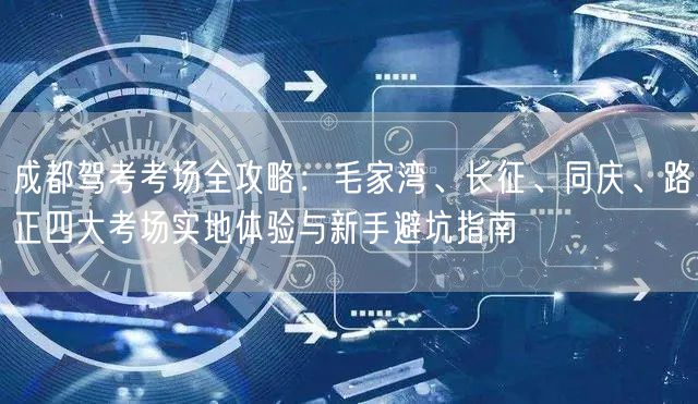 成都驾考考场全攻略：毛家湾、长征、同庆、路正四大考场实地体验与新手避坑指南