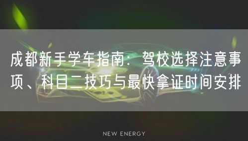 成都新手学车指南：驾校选择注意事项、科目二技巧与最快拿证时间安排