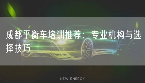 成都平衡车培训推荐：专业机构与选择技巧