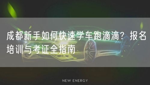 成都新手如何快速学车跑滴滴？报名培训与考证全指南