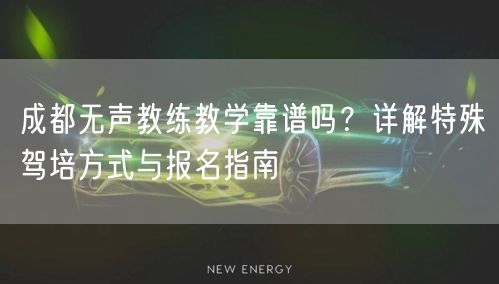 成都无声教练教学靠谱吗？详解特殊驾培方式与报名指南