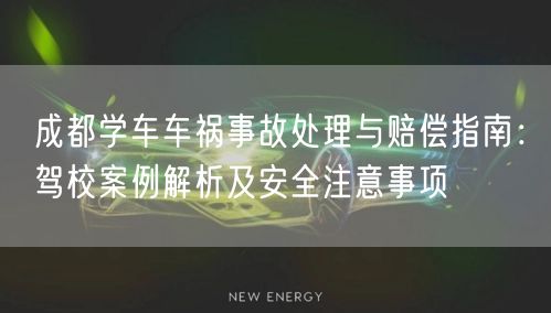成都学车车祸事故处理与赔偿指南：驾校案例解析及安全注意事项