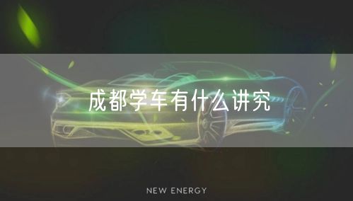 成都学车有什么讲究