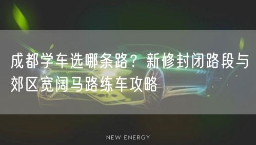 成都学车选哪条路？新修封闭路段与郊区宽阔马路练车攻略