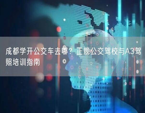 成都学开公交车去哪？正规公交驾校与A3驾照培训指南